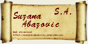 Suzana Abazović vizit kartica